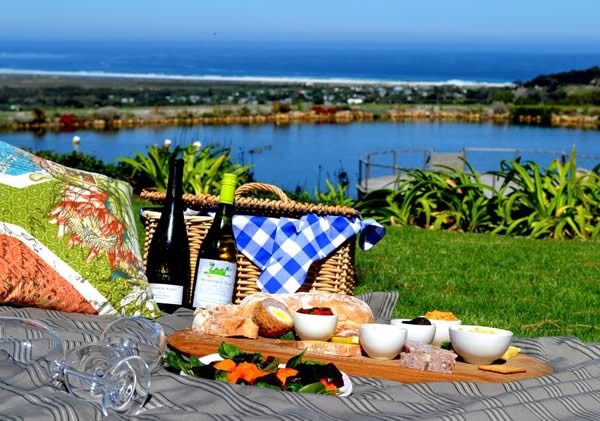 A picnic with a sea view at Cape Point Vineyards Restaurant. Photo supplied.