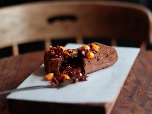 Gooseberry fondant at Honest Chocolate Cafe