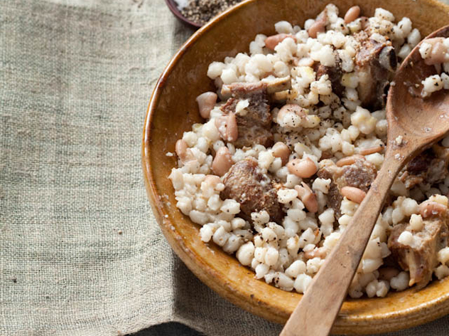 Samp and beans with lamb