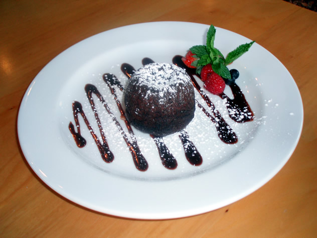 Chocolate fondant dessert at 95 Keerom. Photo courtesy of the restaurant.