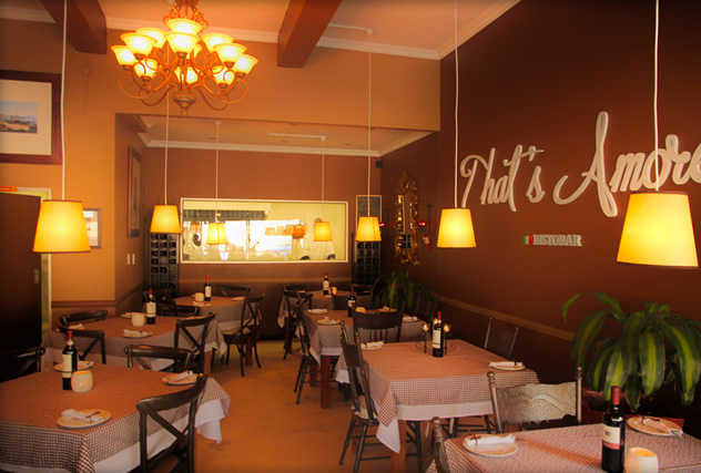 The interior at That's Amore. Photo courtesy of the restaurant.