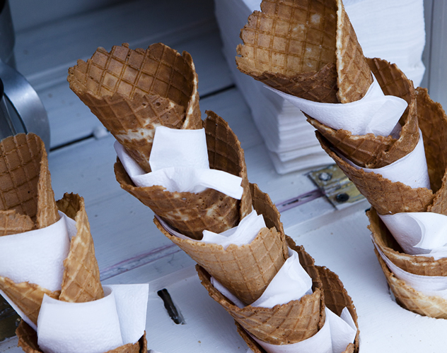Ice cream cones from Sobertiere.