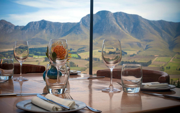 A view of the Boland mountains at The Restaurant at Newton Johnson. Photo courtesy of the restaurant.