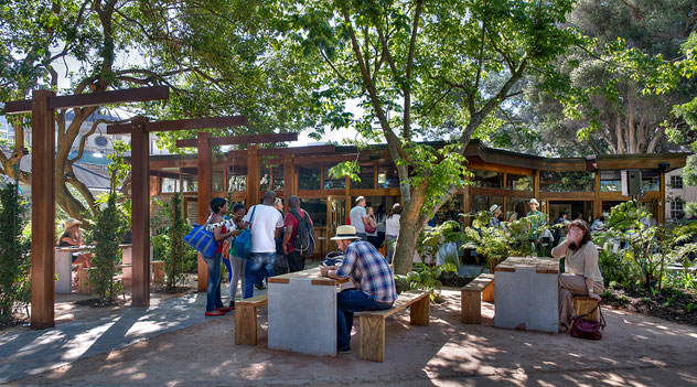 Outdoor seating at The Company's Garden Restaurant