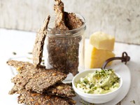 Low-carb seed crackers
