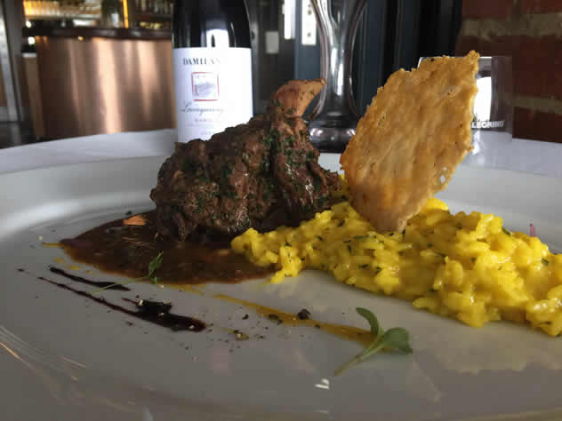 Saffron Risotto with Veal Ossobuco at Fumo. Photo courtesy of the restaurant.