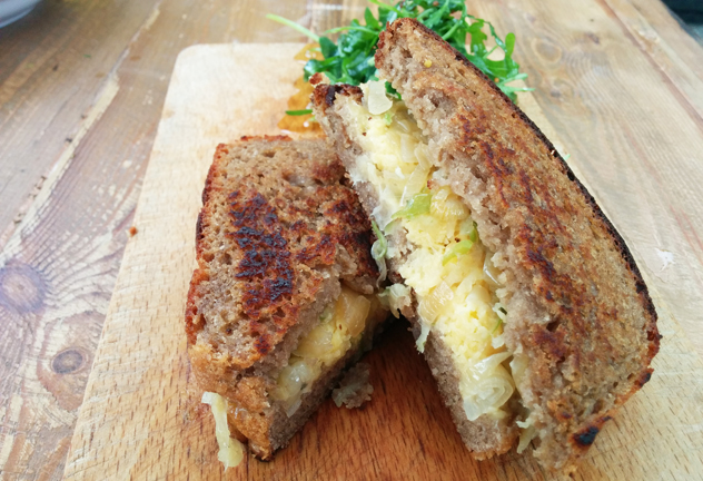 The cheese toastie on rye. Photo by Katharine Jacobs.
