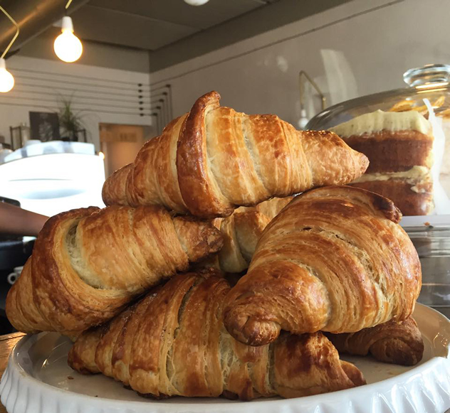 Croissants on a plate at Ginger and Fig. Photo courtesy of the restaurant.