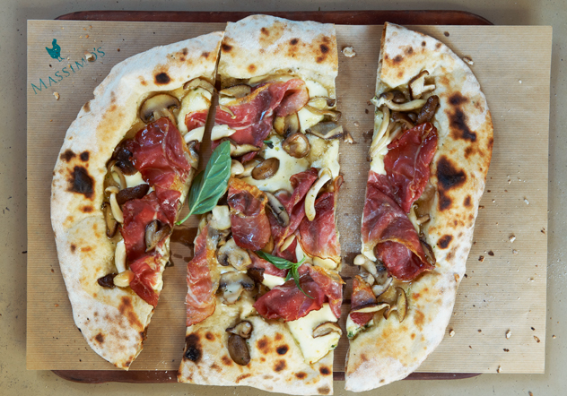 A pizza at Massimo's in Hout Bay. Photo courtesy of the restaurant.