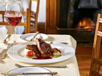 The grilled lamb chops with creamed potatoes, ratatouille vegetables, pea and mint puree and red wine jus at the Lord Milner Hotel. Photo courtesy of restaurant.