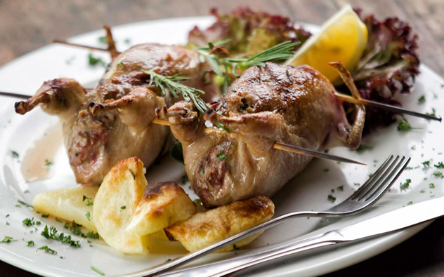 Quail stuffed with olives at Al Firenze. Photo courtesy of the restaurant.