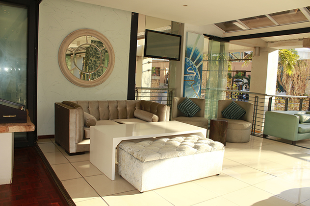 Comfortable sofas at  Barrio. Photo courtesy of the restaurant.