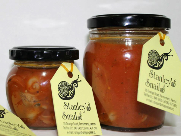 Stanley's Snails in jars