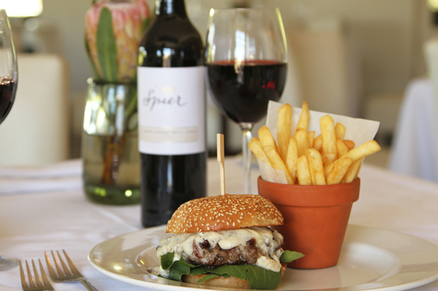 A burger combo at Eight at Spier. Photo courtesy of the restaurant.