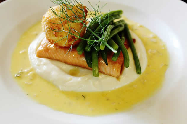 A seafood dish at Karoux Restaurant. Photo courtesy of the restaurant.