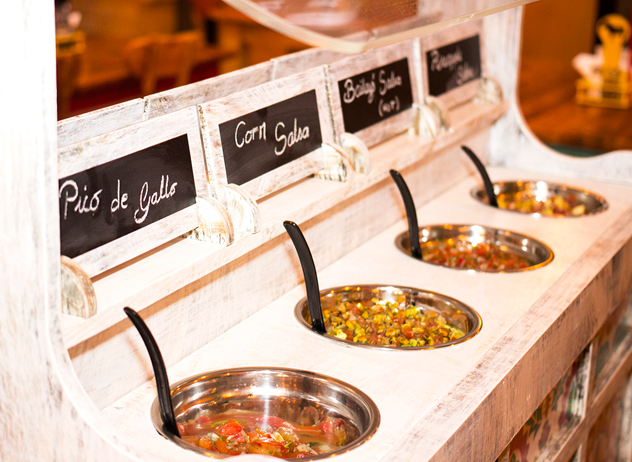 The salsa station at Four15. Photo courtesy of the restaurant.