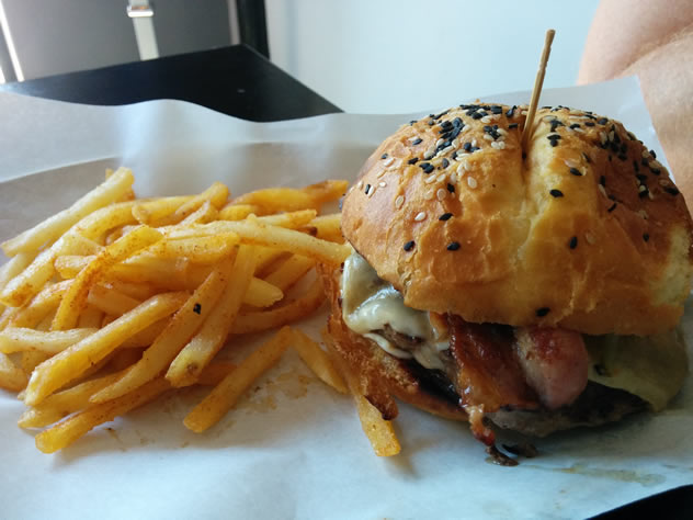 A burger and chips from the Boston burger eatery in Cape Town. Photo courtesy of Katharine Jacobs.