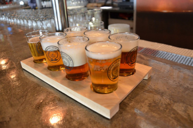 A selection of beers at Airport Craft Brewers. Photo courtesy of the restaurant.