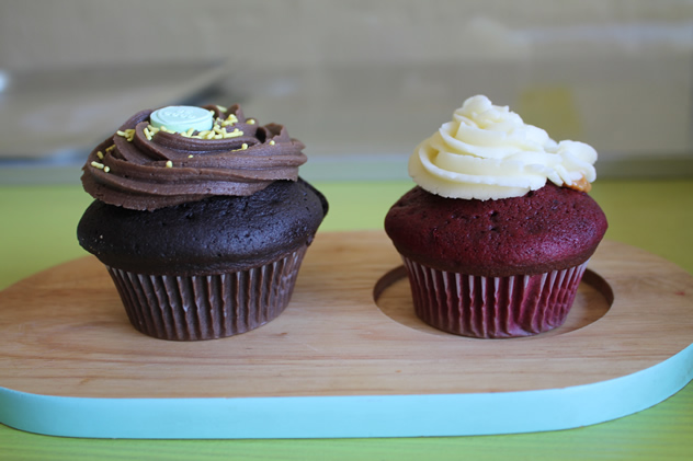 Two different varieties of cupcakes at Heart Cupcakes in Maboneng. Photo courtesy of the restaurant.