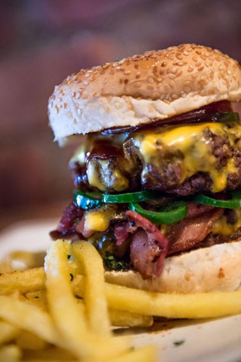 A burger at Smokehouse and Grill. Photo courtesy of the restaurant.