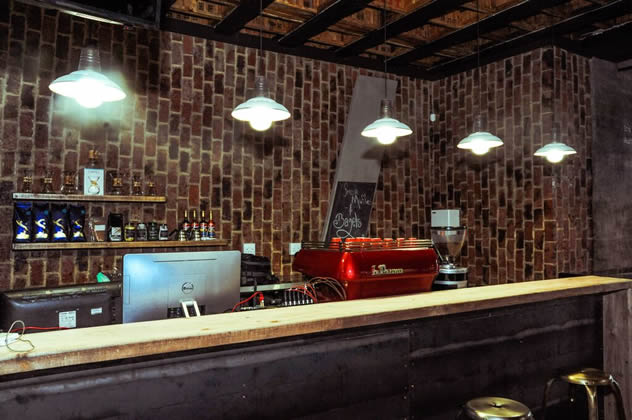 The coffee counter at Rim & Rubber. Photo courtesy of the restaurant.