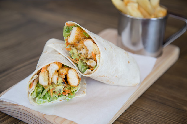 A chicken wrap at The Coop. Photo courtesy of Cuizine Durban.