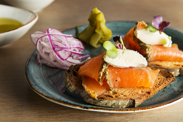 A salmon sandwich at Dalliance. Photo courtesy of the restaurant.