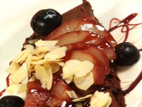 Lindt dark chocolate and pear terrine