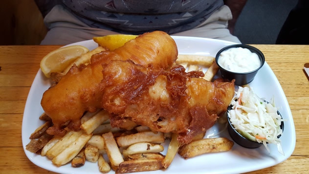 Fish n Chips at Troll’s Restaurant in British Columbia.