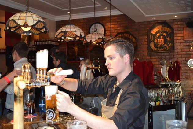 Beer taps at Barristers. Photo courtesy of the restaurant.