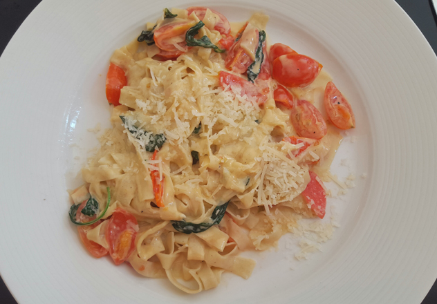 The tomato and basil pasta at The Glenwood Restaurant. Photo by Nikita Buxton.