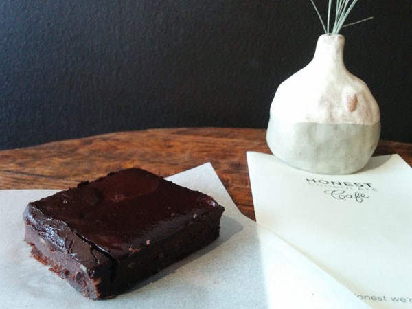 The gluten-free brownie at Honest Chocolate. Photo supplied.