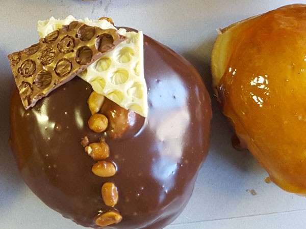 The peanut butter and chocolate mousse filled doughnut at My Sugar. Photo supplied.