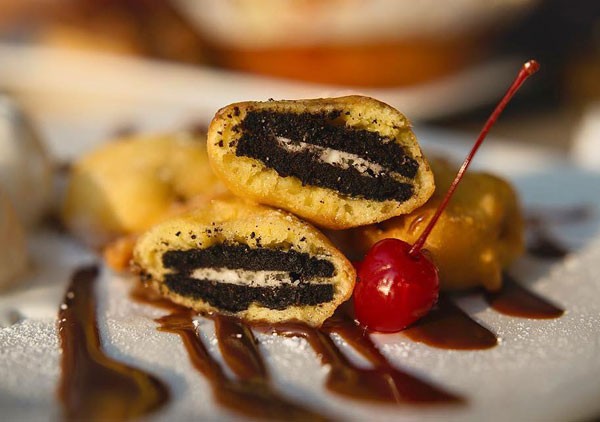 The deep-fried Oreos at Hudsons. Photo supplied.