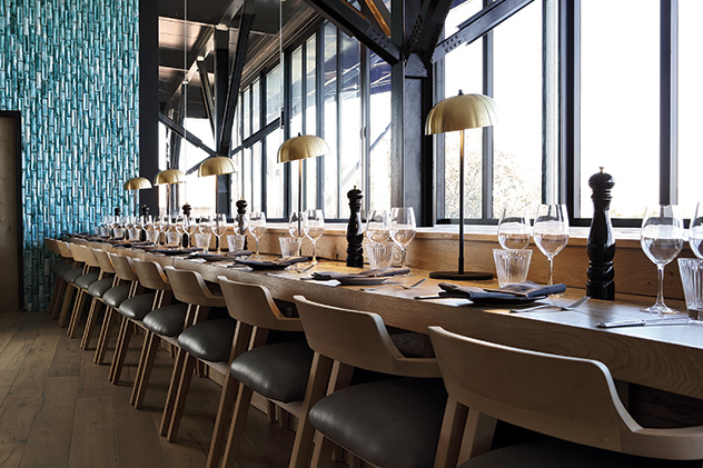 Tables at the windows offer a bird's eye view of Rosebank. Photo supplied.