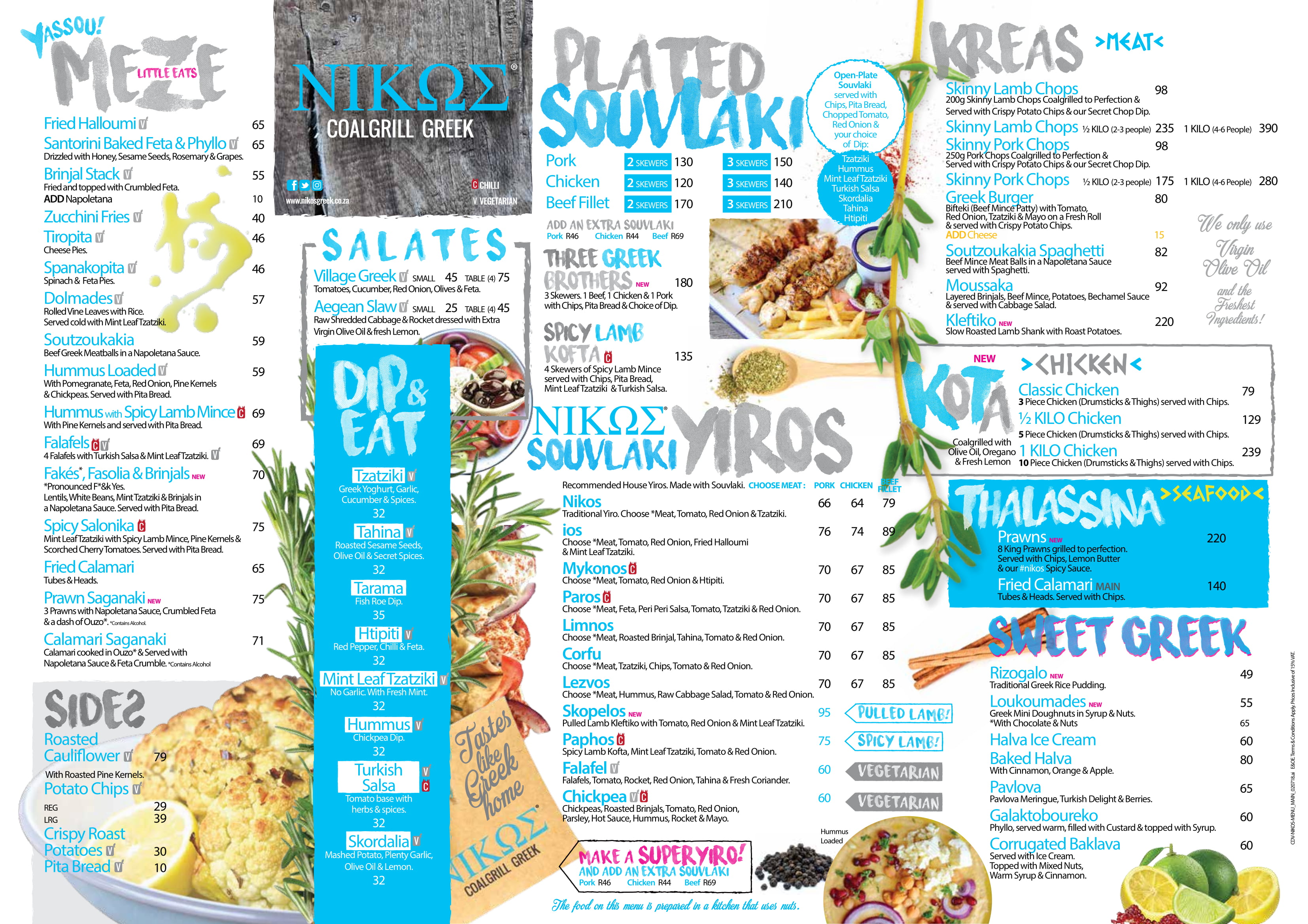 nikos bar and kitchen menu