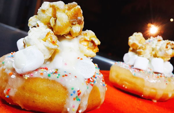 The eat My Short doughnut, with caramel popped corn, mini marshmallows and white chocolate sauce. Photo courtesy of the restaurant. 