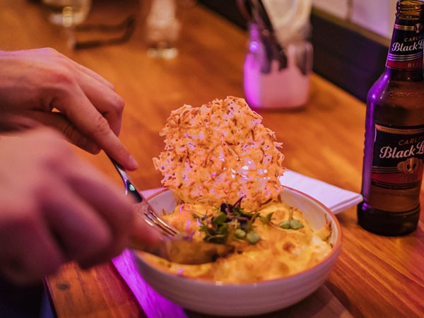 Mac 'n cheese at The Raptor Room. Photo by Jonathan Ferreira.