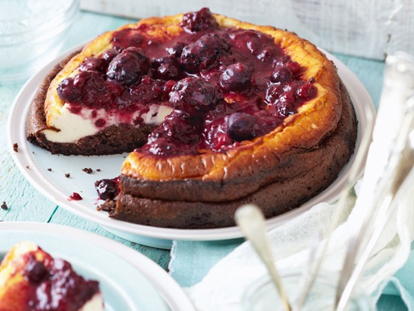 Banting cheesecake with berry coulis. Photo supplied.