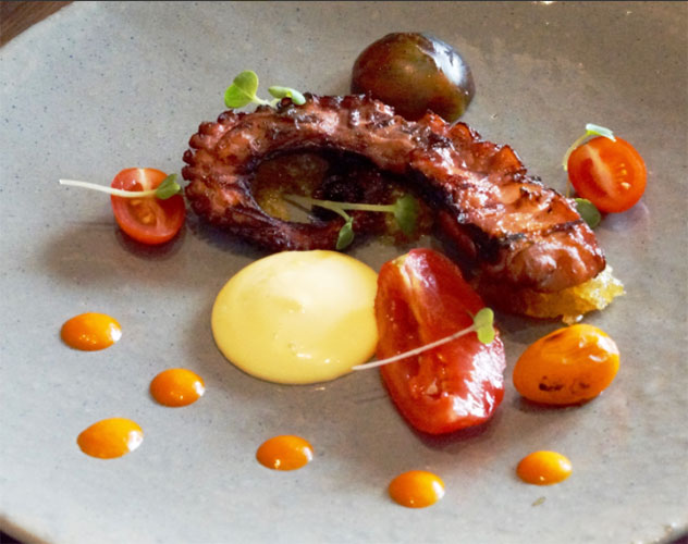 The charred Kalk Bay octopus. Photo supplied.