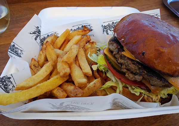 The Deck's Wagyu burger. Photo by Katharine Jacobs.