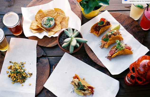 Tacos and nachos prepared and served at Cabron Taco Bar. Photo Supplied