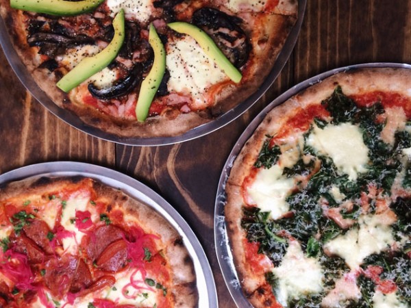 The St Elmo, Hail Kale and El Pepperoni pizzas at Hail Pizza. Photo supplied.