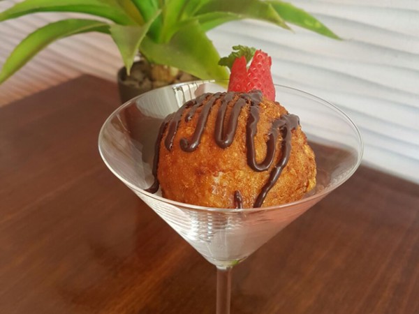 The deep-fried ice cream at Hashi. Photo supplied.