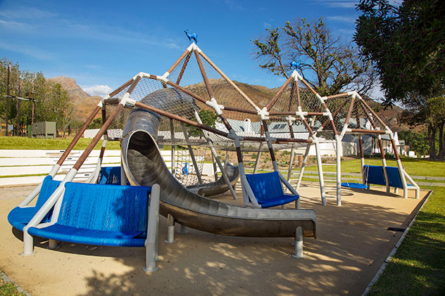 A large playground offers kids entertainment while parents lunch. Photo supplied.