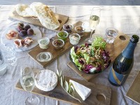 Newstead Wines spread of tapas and wine