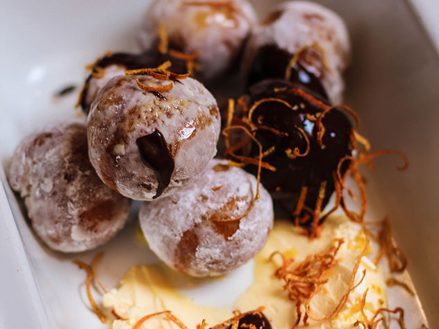 The doughnut balls. Photo by Kate Liquorish.