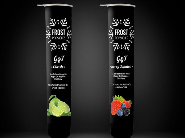 A rendering of the stylish packaging for Frost Popsicles G&T. Photo supplied.