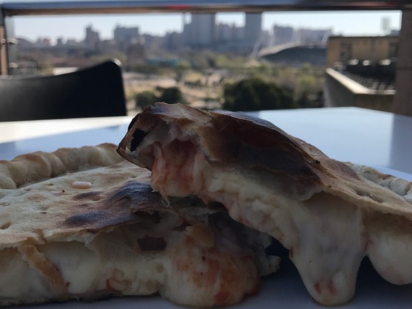 The cheesy calzone. Photo supplied.