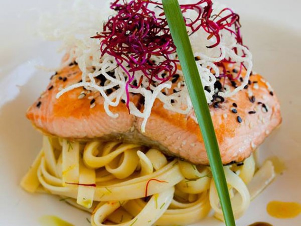 A salmon and pasta dish at Jemima's. Photo supplied.